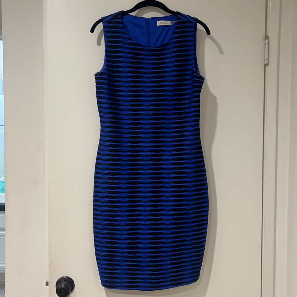 Calvin Klein Dress (women’s size 8. Blue / black)